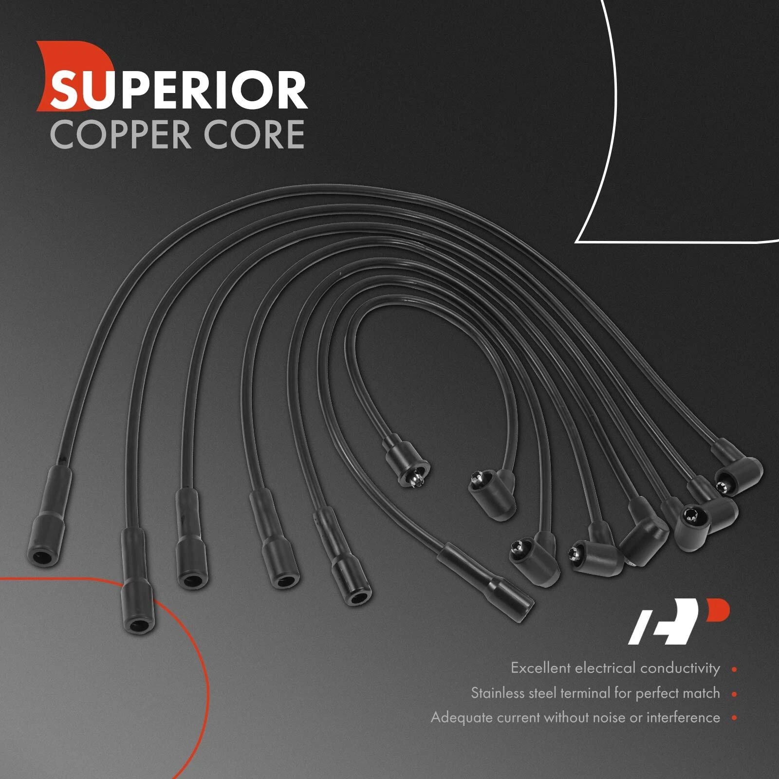 7x Spark Plug Wire Set for Jeep CJ5 CJ6 DJ5 Commando (1966-1986)