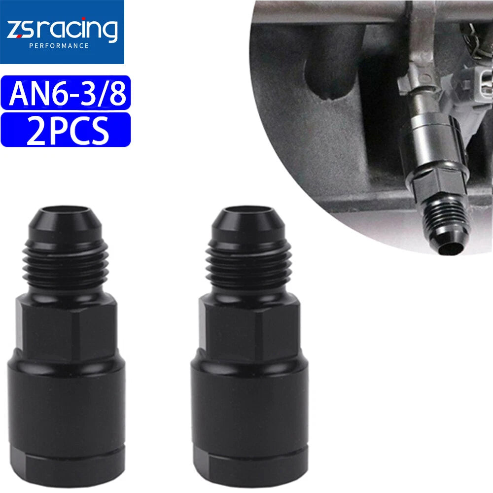 2X 3/8" EFI Fuel Fitting 6AN Hardline Screw On for LSX LS LS6
