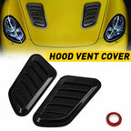 2X Hood Vent Louver Scoop Cover for Universal Cars (Air Flow Intake)