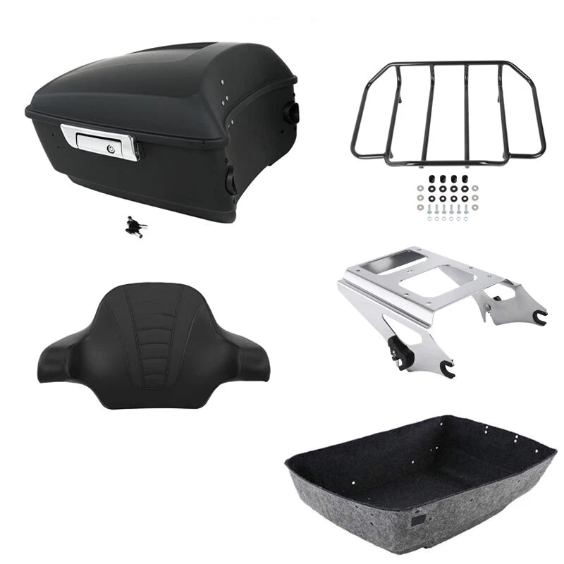 Trunk Backrest Pad Rack Mount for Harley Road Electra Glide (2009–2013)