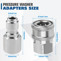 Set of 4 NPT 3/8 Inch Stainless Steel Quick Connectors for Automotive