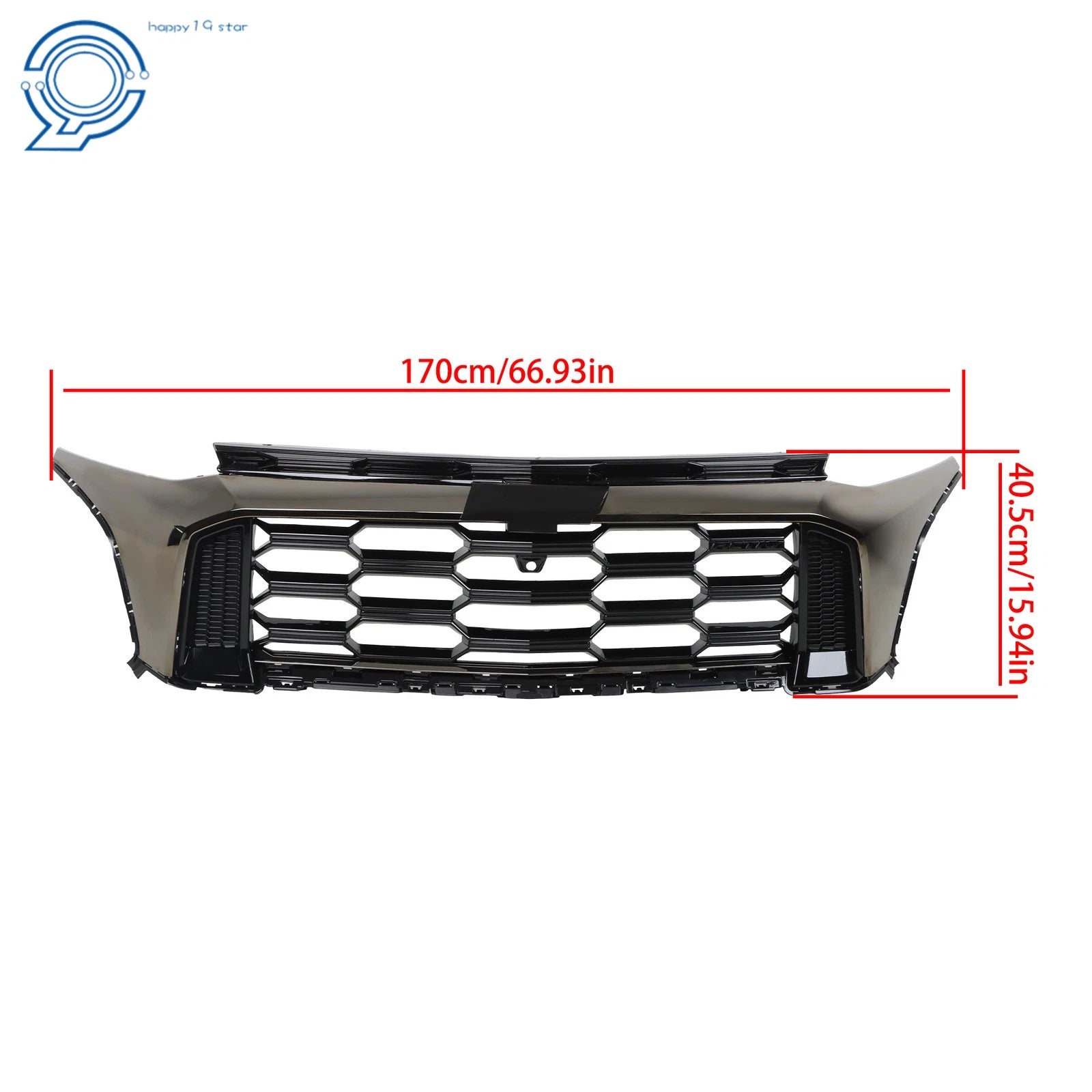 Front Bumper Grille for Chevrolet Equinox (2025–2026) Chrome Black