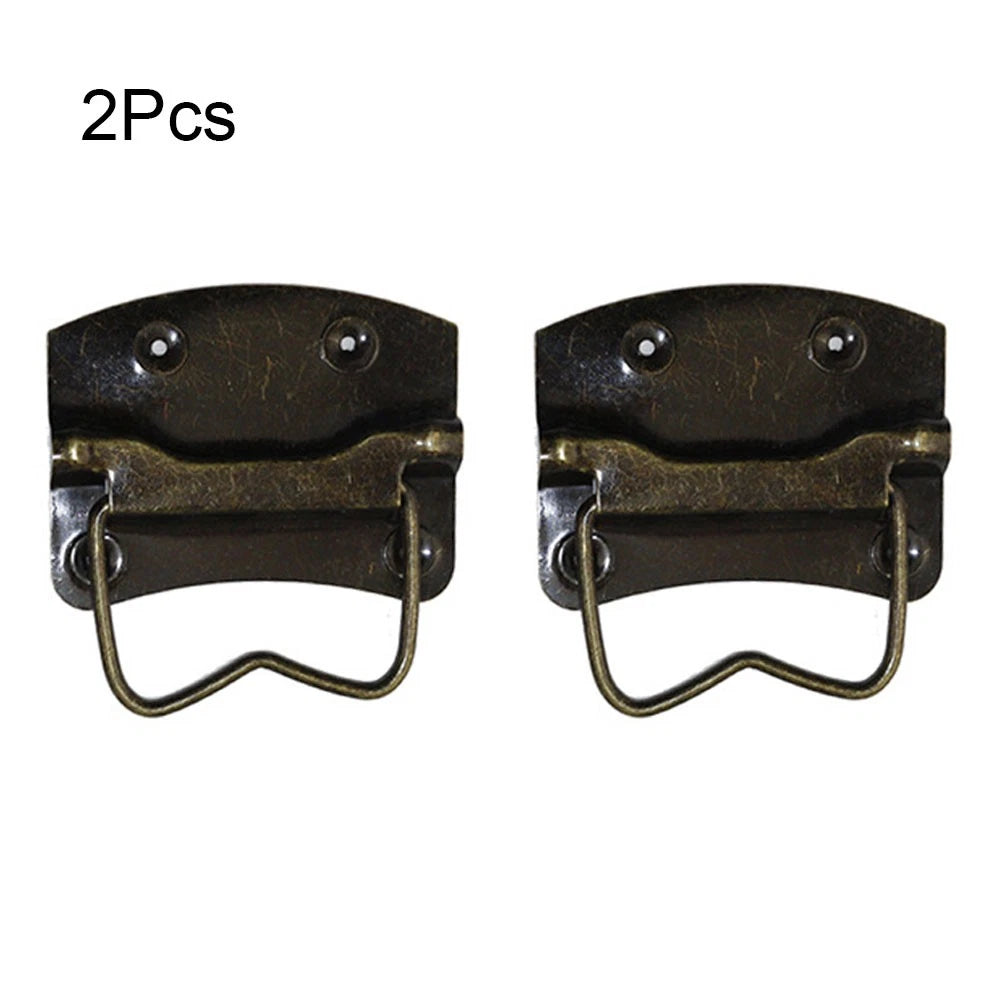 2X Metal Rectangle Pull Handle for Vintage Drawer Cabinet