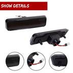 Smoked Lens Red LED Rear Side Marker Lights for Dodge Plymouth