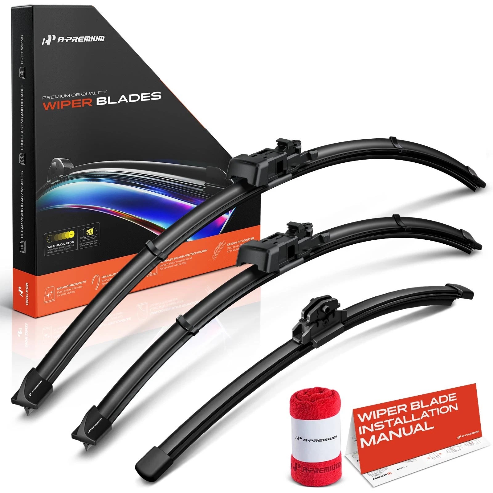 Set of 3 Windshield Wiper Blades for BMW X7 (2019–2024)