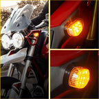 2X Smoke Flush Mount LED Turn Signals for Motorcycle (Universal Fit)