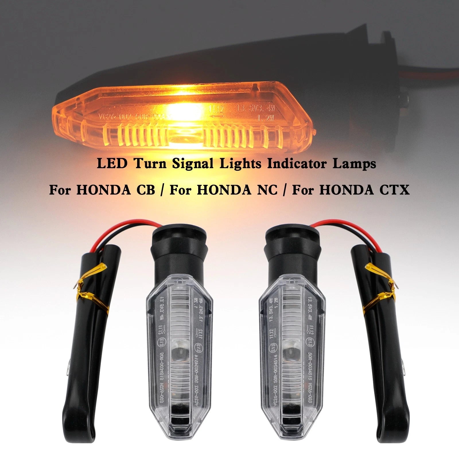 LED Turn Signal Lights for Honda CRF250 CB500 CB650F CTX700 (2014–2020)