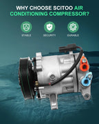 A/C Compressor and Clutch for Jeep Liberty 3.7L (2002–2005) 67576
