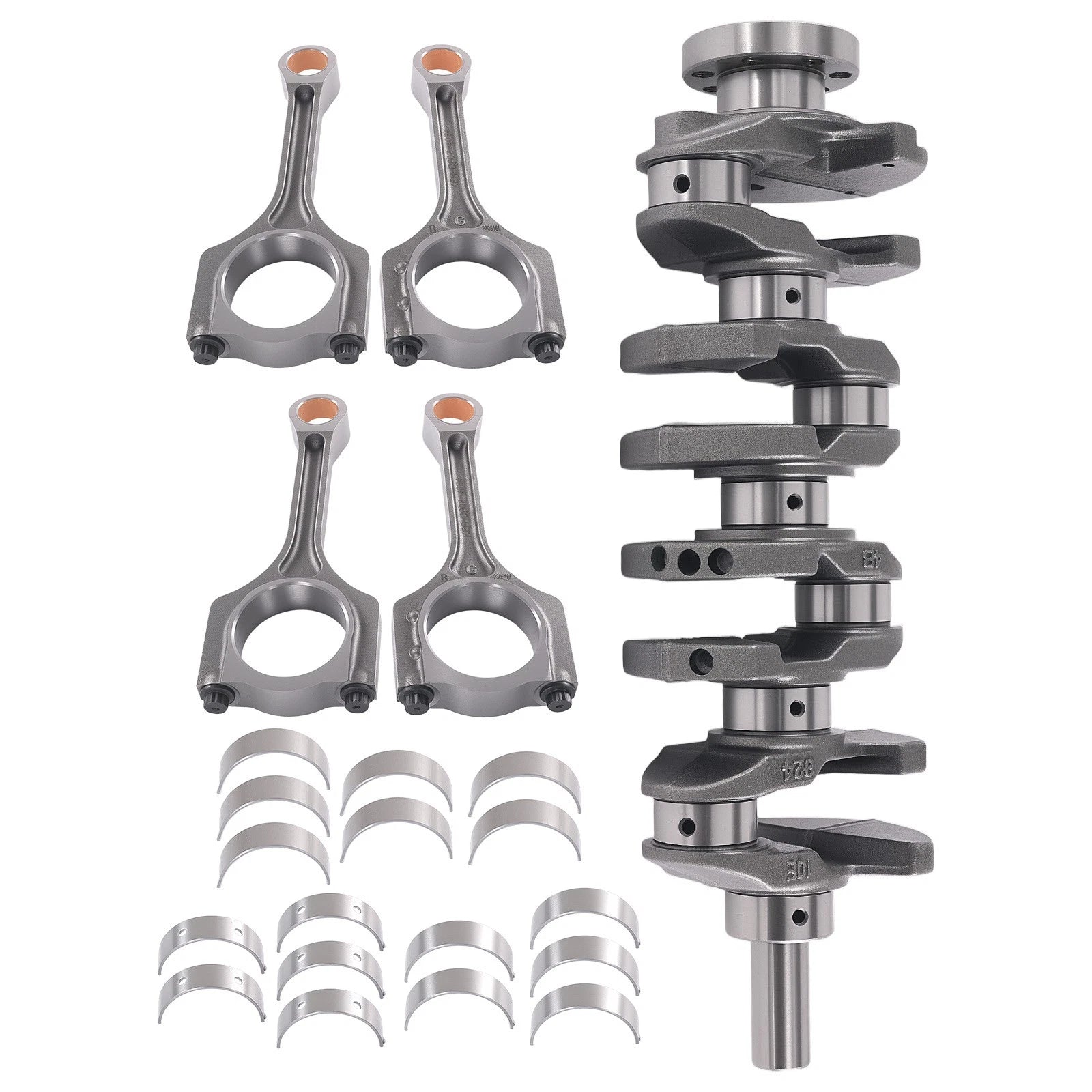 Set of 4 G4KJ Crankshaft & Con Rods & Bearings for Hyundai Kia 2.4L (2011–2020)