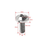 6pcs Blue M6x25mm Torx Head Screws for Bike Motor