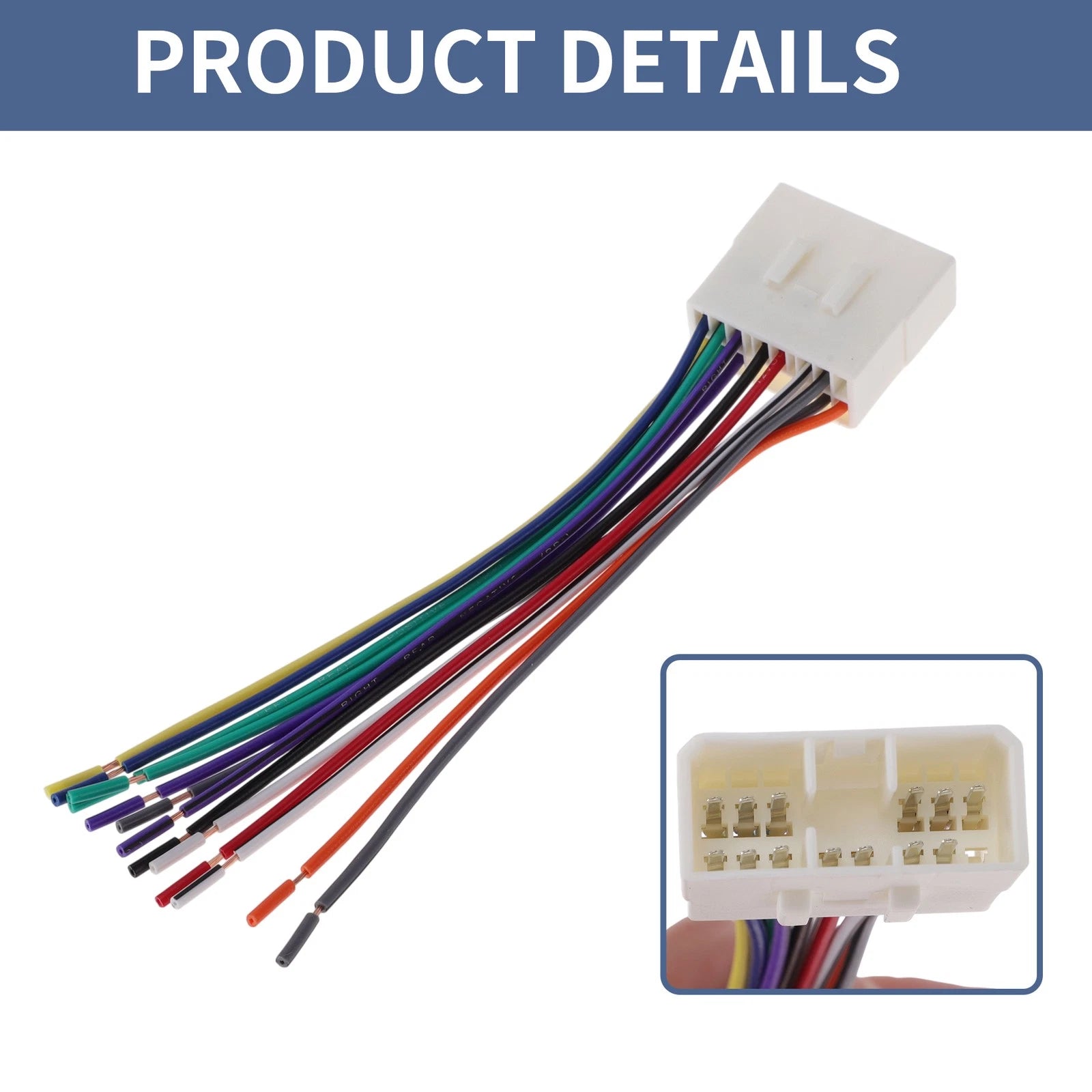 Set of 2 Car Stereo CD Player Wiring Harness 70-8901 for Suzuki Esteem (2001–2002)
