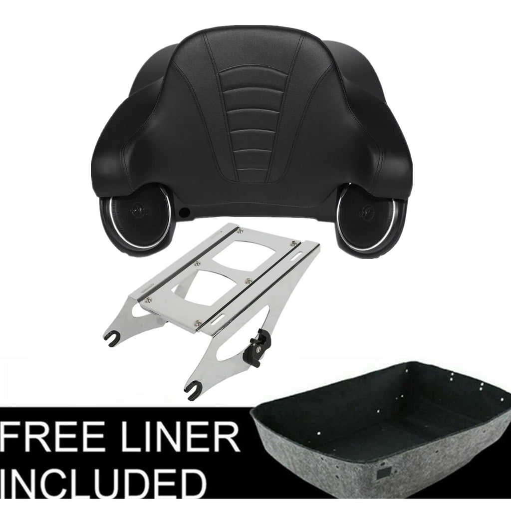 Trunk Pad Speakers Mount Rack for Harley Touring (2014–2023) Black
