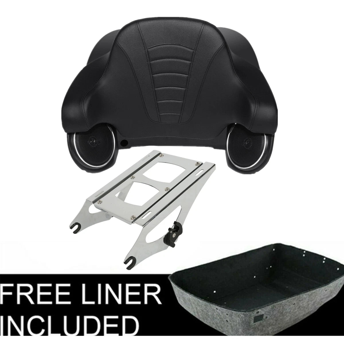 Trunk Pad Speakers Mount Rack for Harley Touring (2014–2023) Black