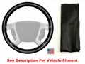 Genuine Leather Steering Wheel Cover Black Stitch On for Mini Cooper (2007–2015)