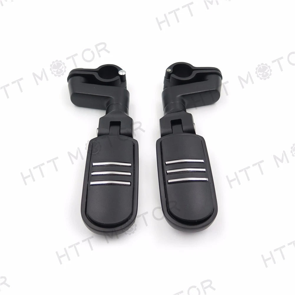 1" Flame Foot Peg Clamps for Yamaha Roadstar, Kawasaki Vulcan