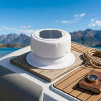 RV Roof Solar Mushroom Vent Fan for Campers Boats (178x92mm)