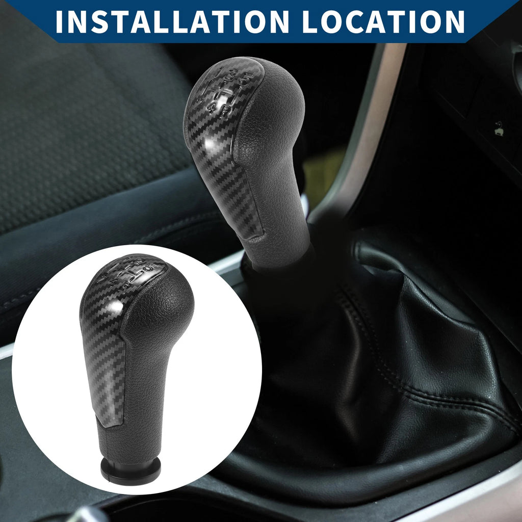 5 Speed Manual Gear Shifter Knob for Chevrolet Spark (2011–2014) Plastic Black