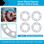 6mm Wheel Spacers 6X139.7 PCD for Toyota Hilux Land Cruiser