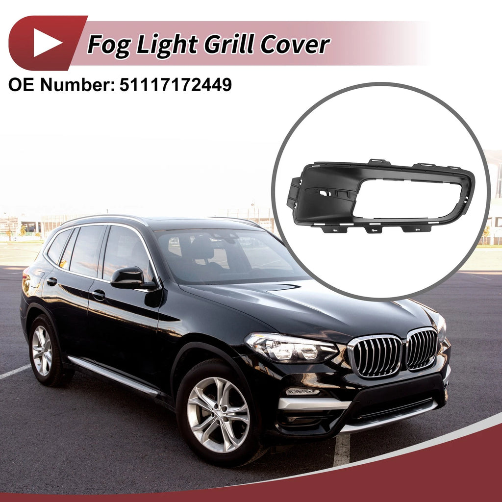 1 Pc Fog Light Grill for BMW X5 (2007–2010) No. 51117172449 Black