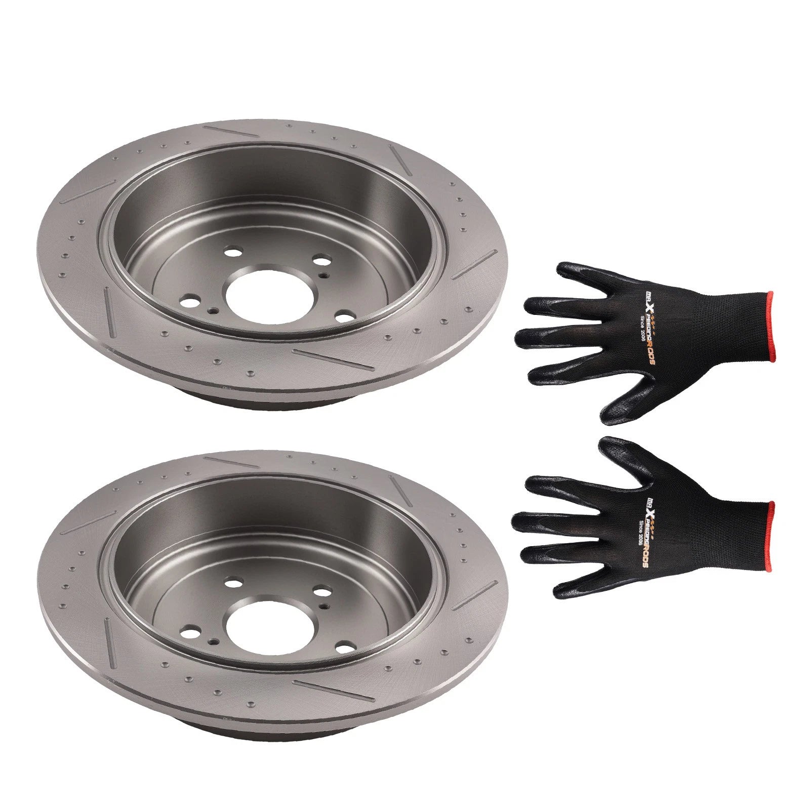 Set of 2 Rear Brake Rotors for Lexus RX350 (2010–2015) Toyota Sienna (2011–2020)