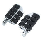 Chrome Wing Male Mount Footpegs for Harley Davidson Sportster Softail Dyna (2004-2023)
