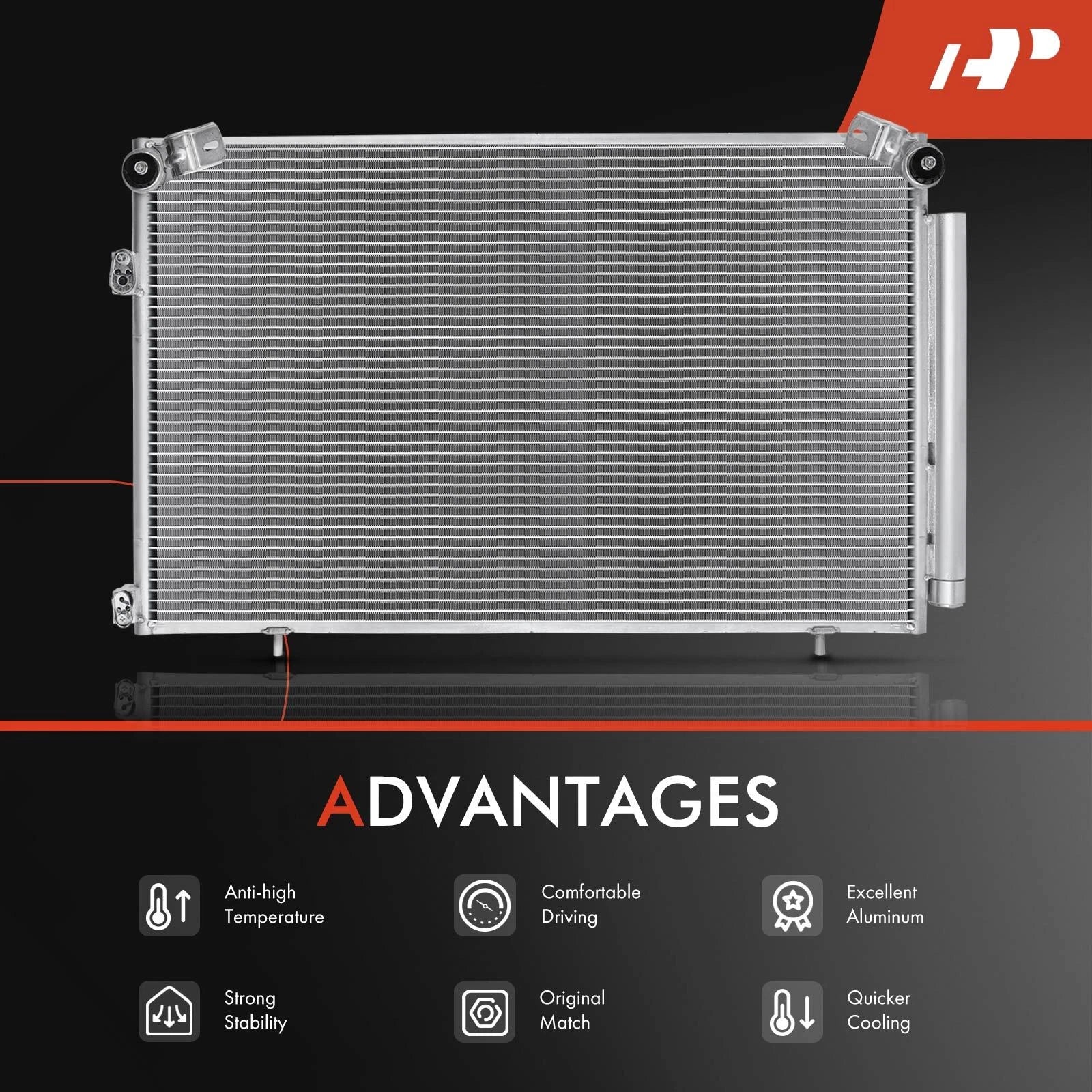 A/C Condenser with Receiver Drier for Toyota Highlander (2004â2013)
