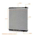 2-Row Aluminum Cooling Radiator for Freightliner Classic/Cascadia (2008–2013)