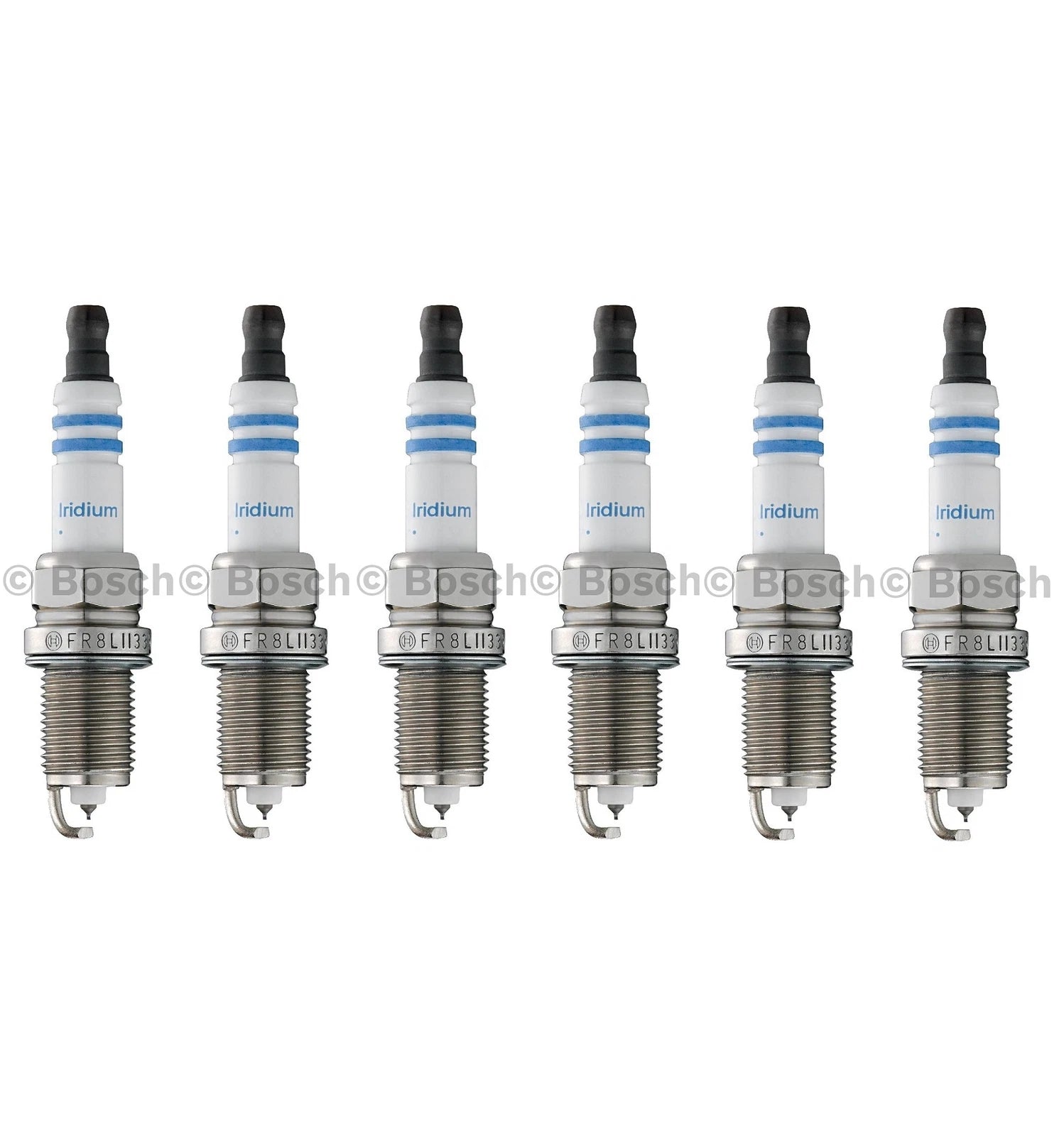 Set of 6 Bosch Double Iridium Spark Plugs for Honda