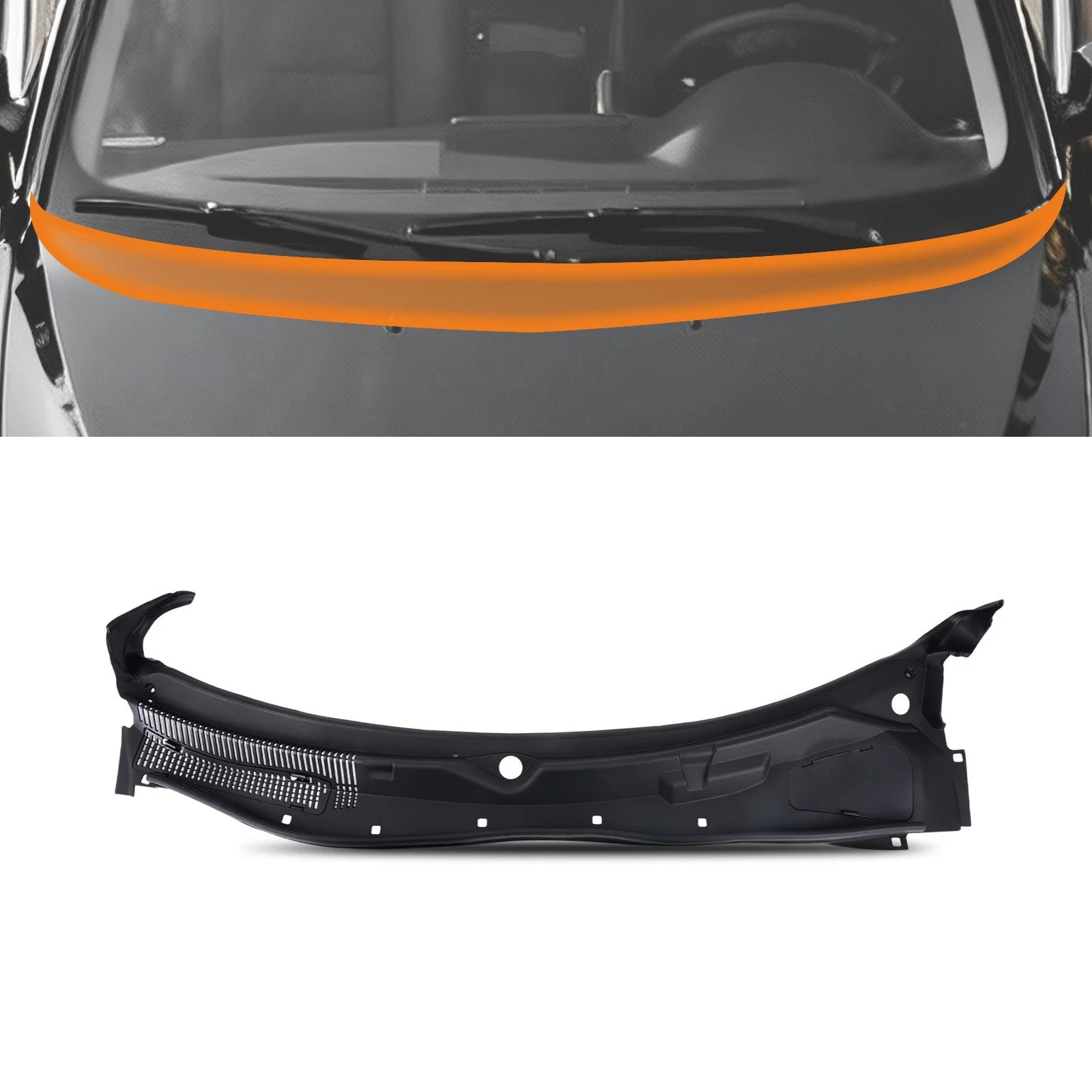 Windshield Wiper Cowl Top Grille Panel for Dodge Challenger (2008-2019)
