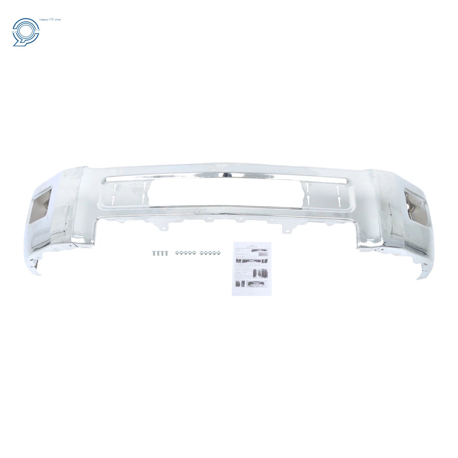 Chrome Split Front Bumper for Chevy Silverado 2500 3500 (2015-2019)