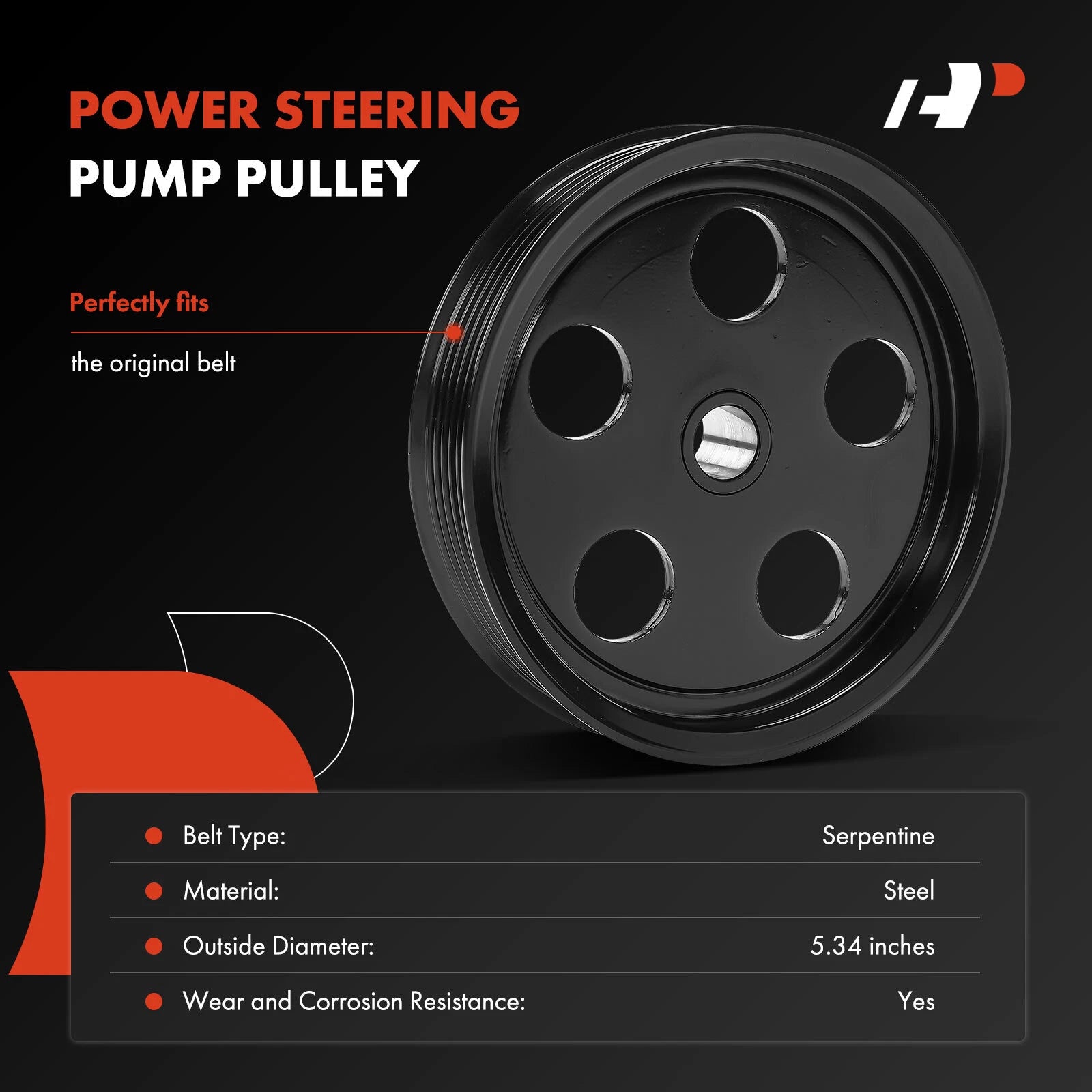 Power Steering Pump Pulley for Ford Escape (2005-2007) Focus (2003-2011) Ranger