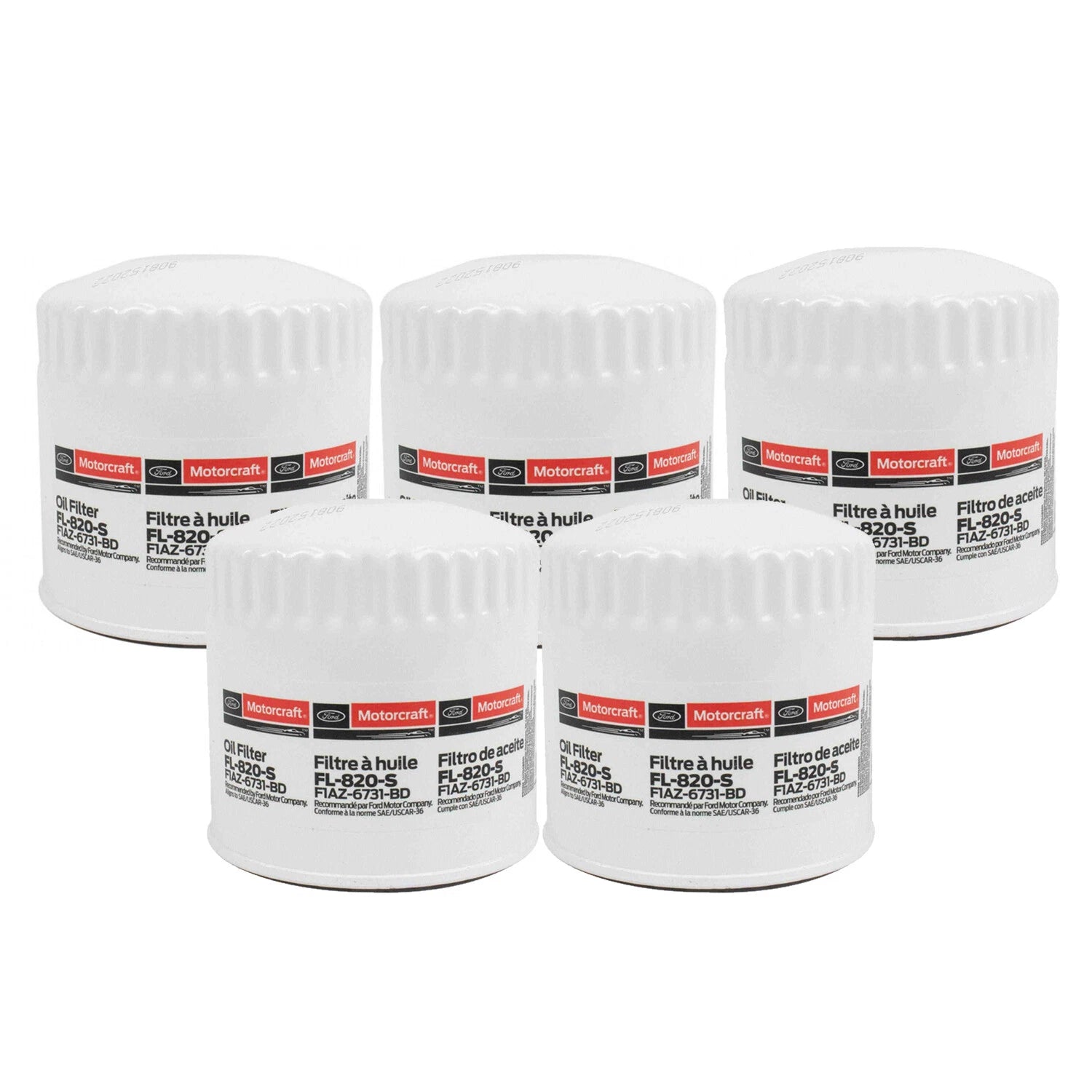 Set of 5 Engine Oil Filters for Cadillac Dodge Ford Lincoln Mercury (OEM)