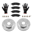 Front Brake Rotors and Ceramic Brake Pads for Dodge Durango (2007–2009)