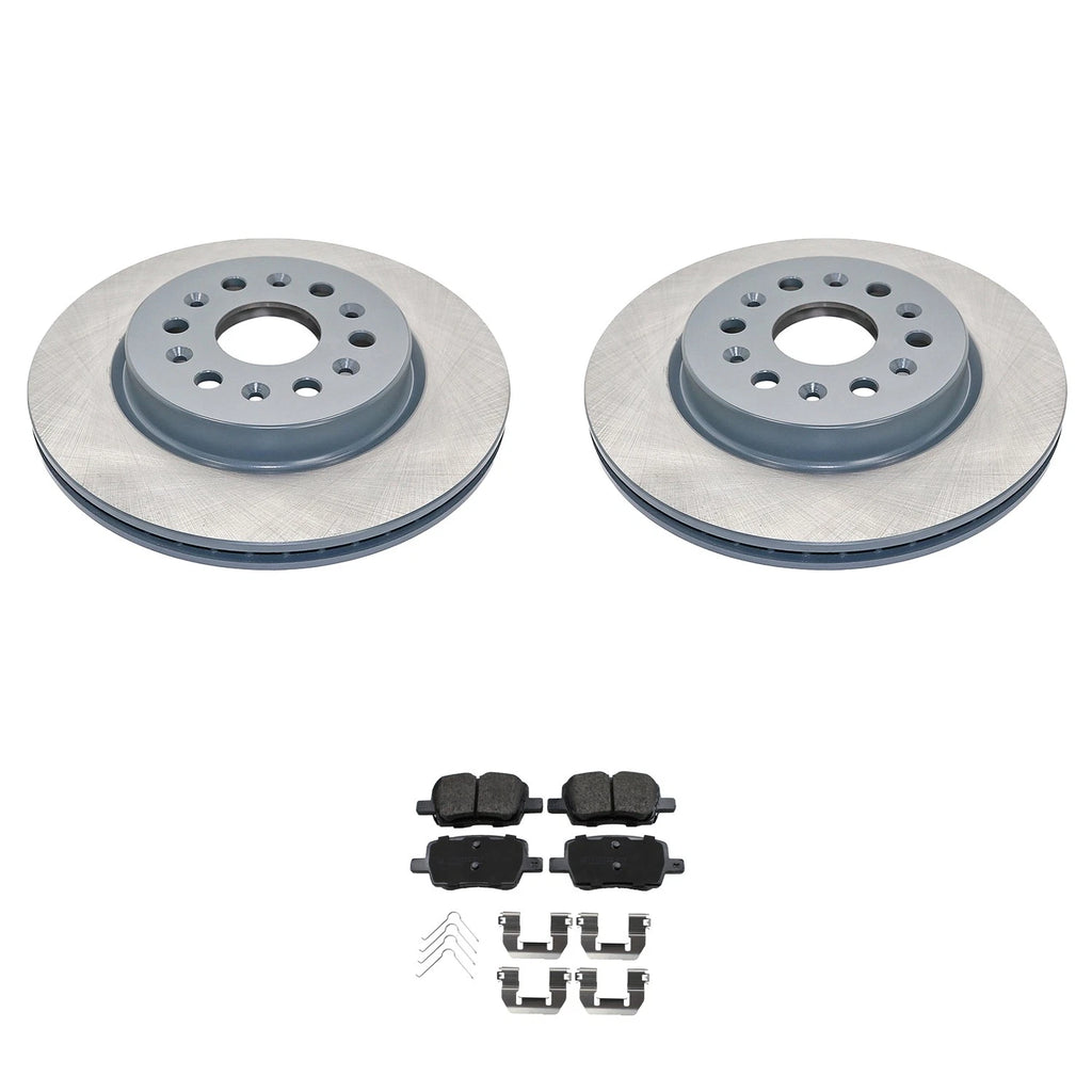 DuraGo Rear Rotors & Akebono ProACT Ceramic Brake Pads Kit for Acadia Blazer (2017–2023)