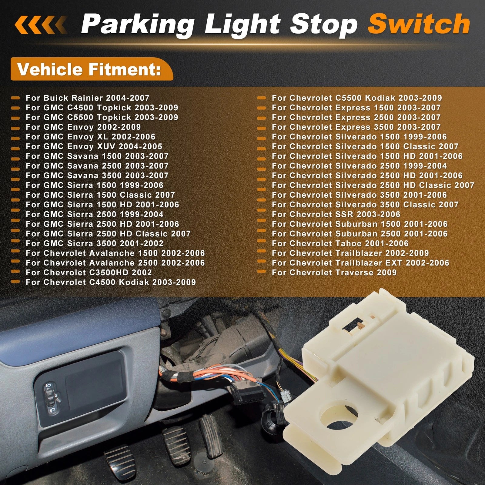 Brake Light Switch for Buick Rainier (2004–2007) 15064159