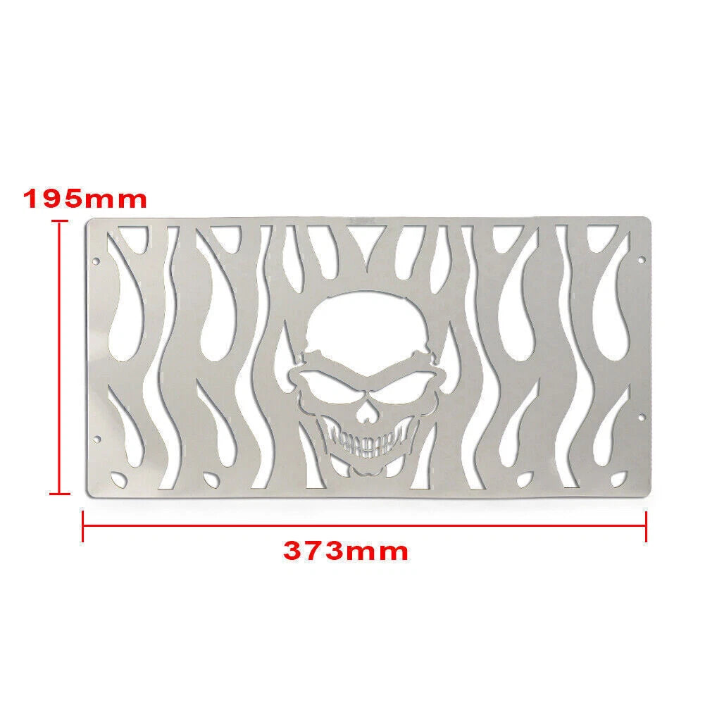 Motor Skull Stainless Radiator Grill Guard Cover for Honda GL1500 (All Years)
