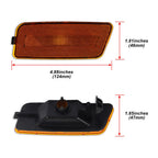 2X Amber Lens Front Bumper Side Marker Lights for VW MK6 Golf GTI (2010–2014)