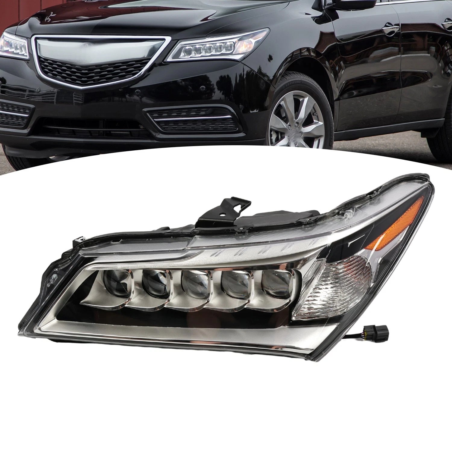 LED Headlight Assembly Driver Left Side for Acura MDX (2014–2016)
