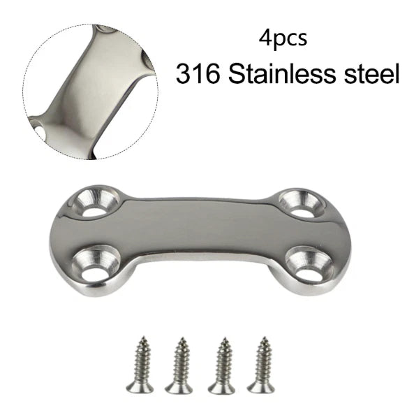 Cam Buckle Tie Down Plate for Marine Use (316 Stainless Steel, 25mm)