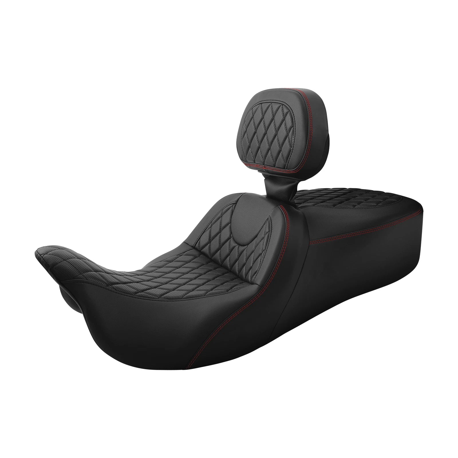 Driver Passenger Seat & Rider Backrest Pad for Harley Touring (2009–2023)