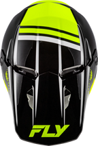 FLY Racing Kinetic Verdict Off-Road Helmet for Large Size (Black/Hi-Vis Yellow/Grey)
