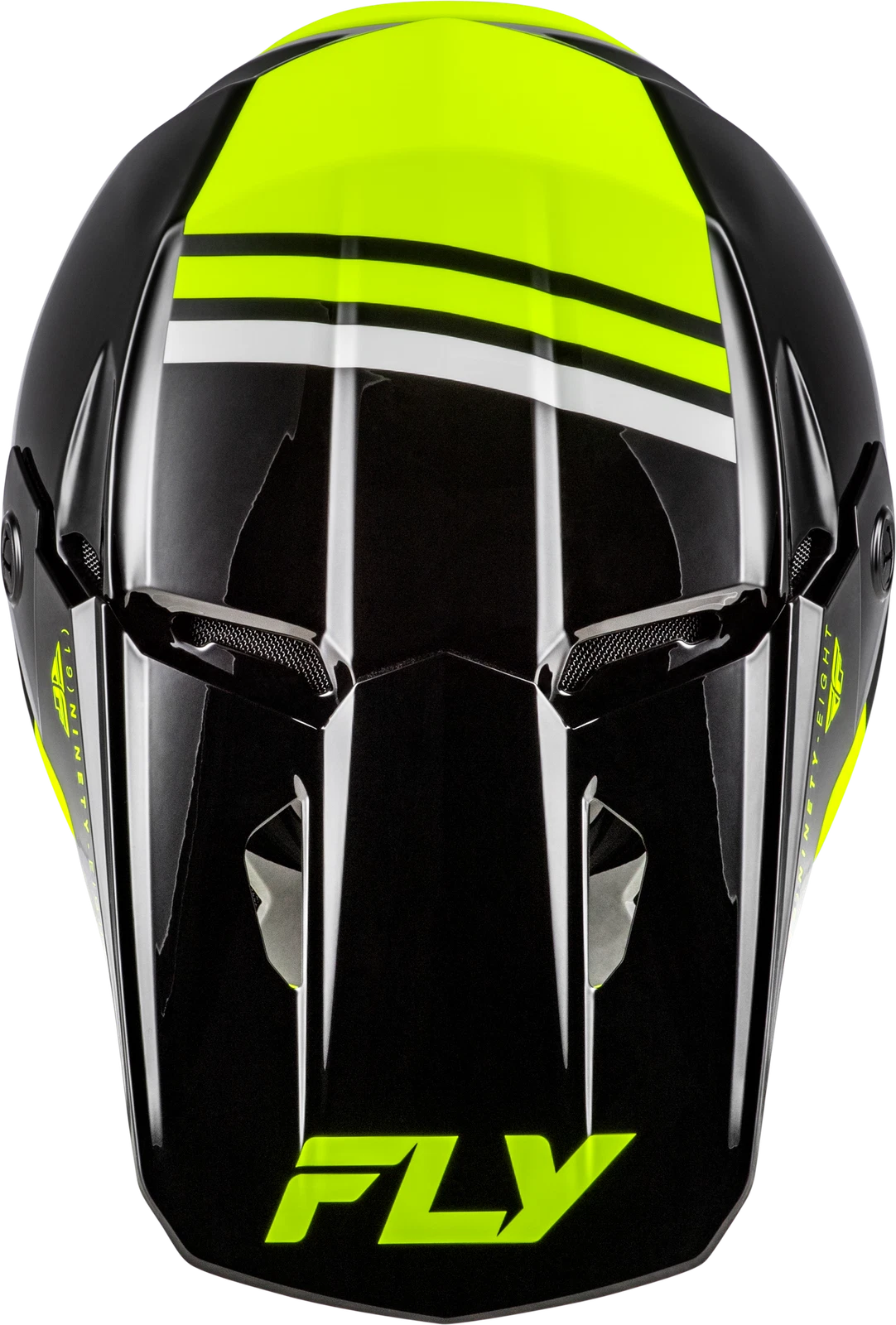 FLY Racing Kinetic Verdict Off-Road Helmet for Large Size (Black/Hi-Vis Yellow/Grey)