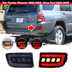 4in1 Rear Bumper Reflector Lights Smoked for Toyota 4Runner/Hilux (03-09)