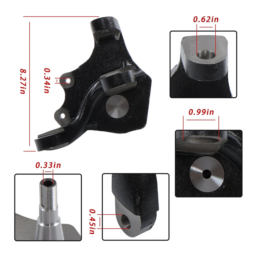 2.5 Inch Drop Spindles for VW Beetle (1950–1965)