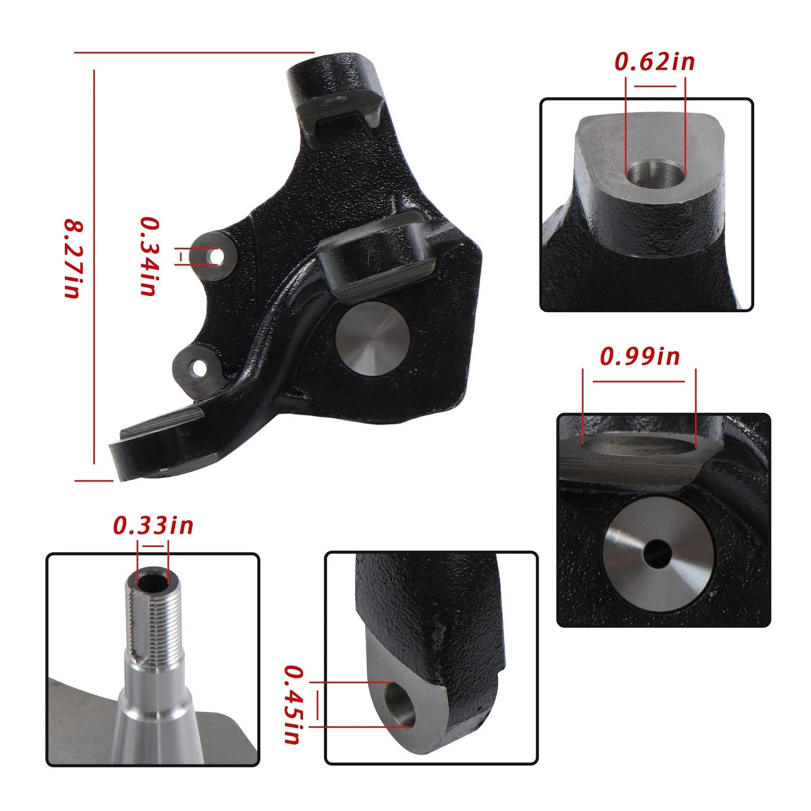 2.5 Inch Drop Spindles for VW Beetle (1950–1965)
