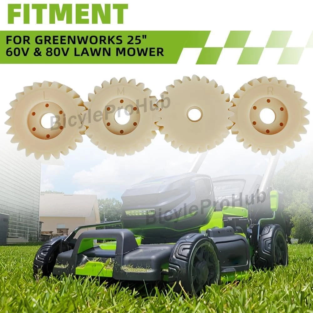 Set of 4 Gears for Greenworks Mower 25" 60V & 80V (Drive Gear)