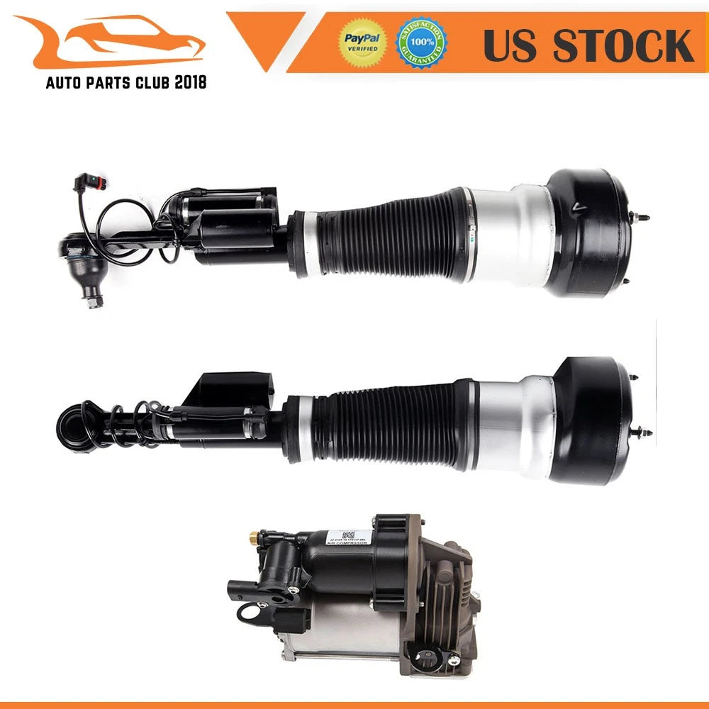 3PCS Air Suspension Struts Compressor Pump for Mercedes W221 CL550 S550 (2007–2013)