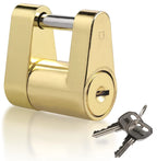 Zinc Trailer Lock for RV Truck Boat Tow Coupler Security (1/4 Inch Diameter)