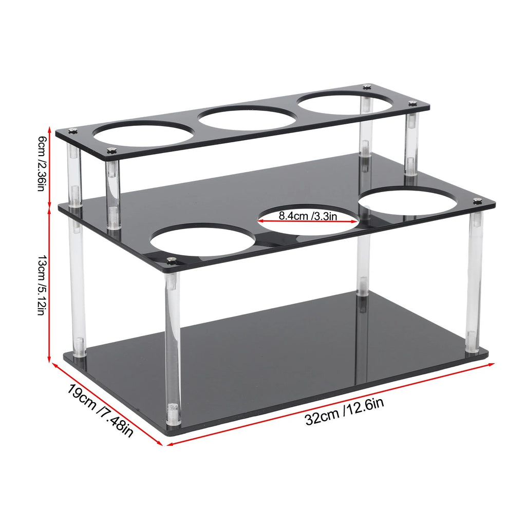 2 Tier Acrylic Coffee Syrup Organizer Rack for Coffee Syrup Bottles
