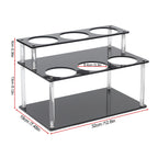 2 Tier Acrylic Coffee Syrup Organizer Rack for Coffee Syrup Bottles